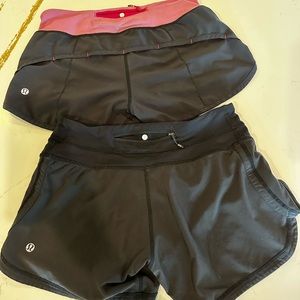 Lululemon shorts size 2 both pairs for the price GUC